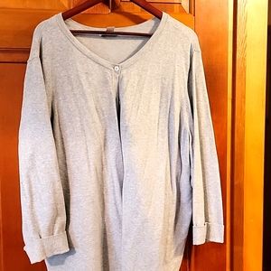 Grey button up cardigan sweater